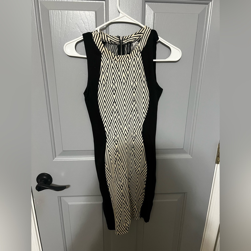 H&M Divded black and white party dress
